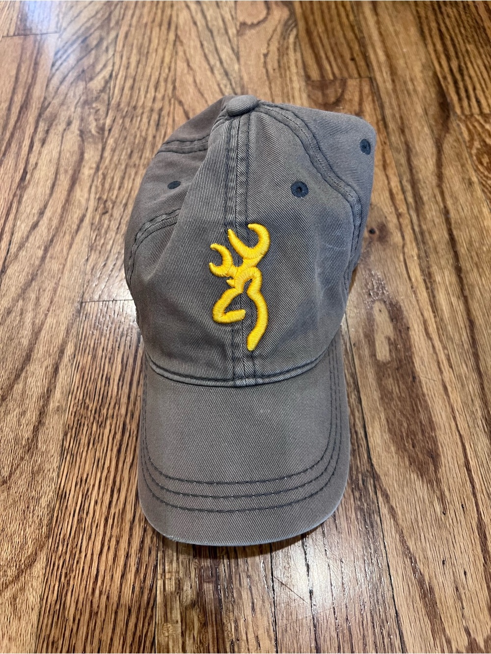 Browning Solid Baseball Cap Loop Closure 3-D Buckmark Logo Brown